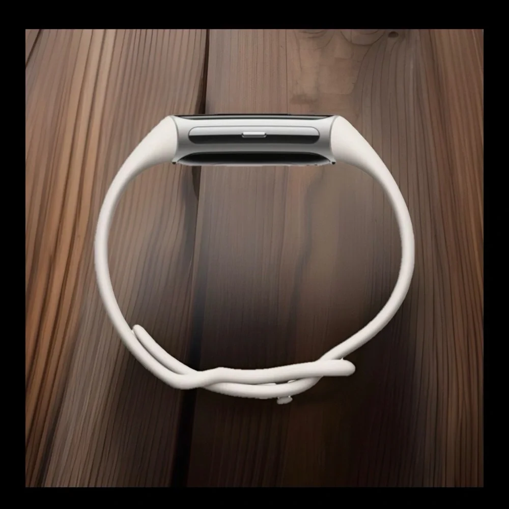 fitbit Slim Activity Tracker with Cream Silicone Band